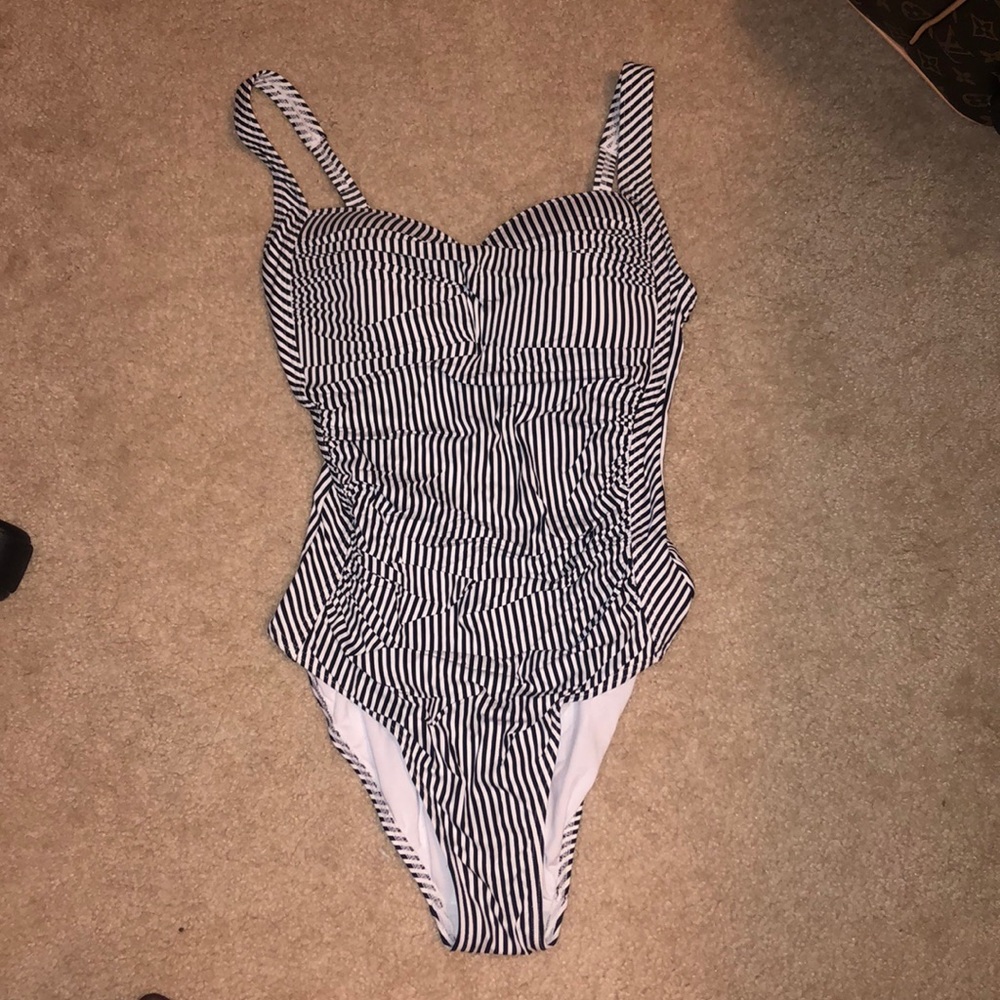 Striped One-Piece Bathing Suit